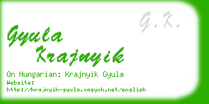gyula krajnyik business card